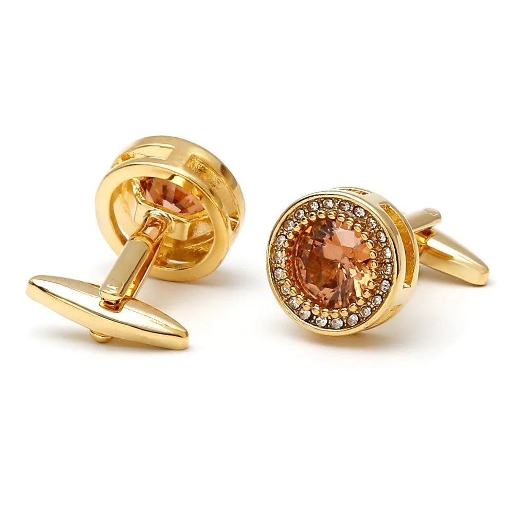 Men's Crystal Cufflinks – Luxury Zinc Alloy French Shirt Buttons Men's Cufflinks PLUSH
