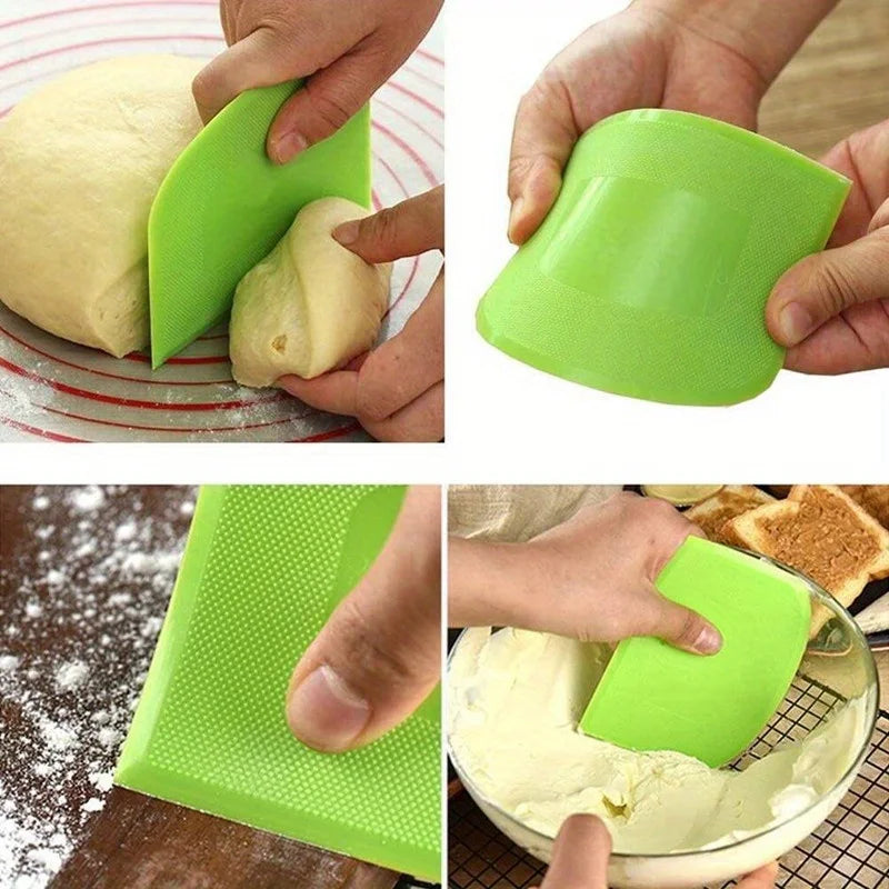 Green Cake Spatula, Dough Knife & Butter Scraper – Baking Set Baking Tool Set PLUSH