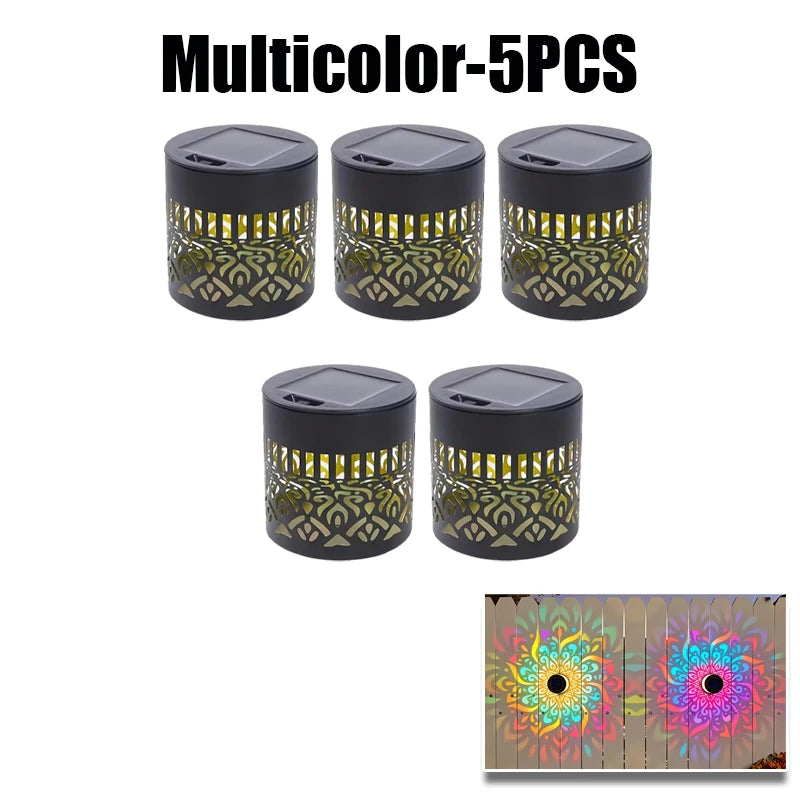Solar Mandala Sunflower Wall Light – Outdoor Garden Decor Solar Wall Light PLUSH Multicolor-5PCS