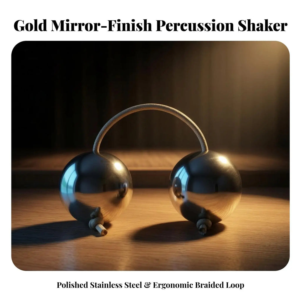Metal Rhythm Shaker Balls – Hand Percussion Instrument Hand Percussion Shaker PLUSH Silver