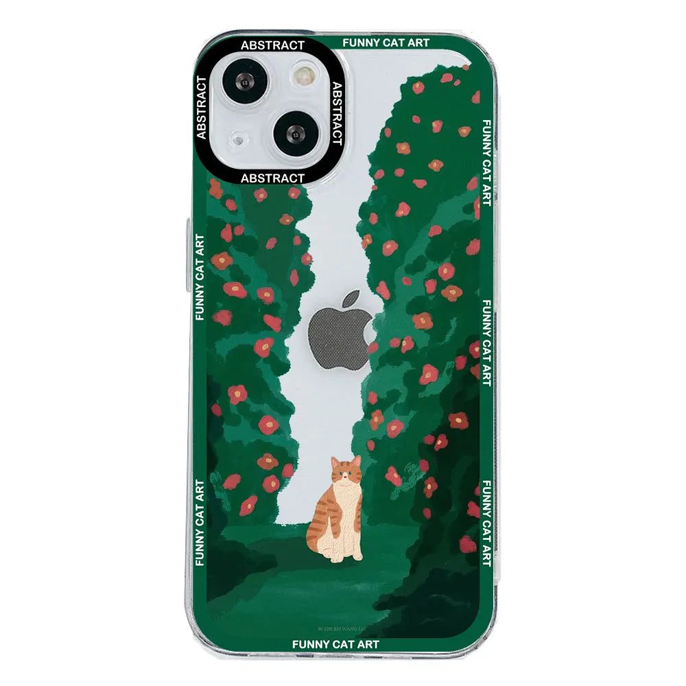 Van Gogh Starry Night Cat Transparent iPhone Case – TPU Cover Phone Case PLUSH Style 10 For iPhone 12Pro