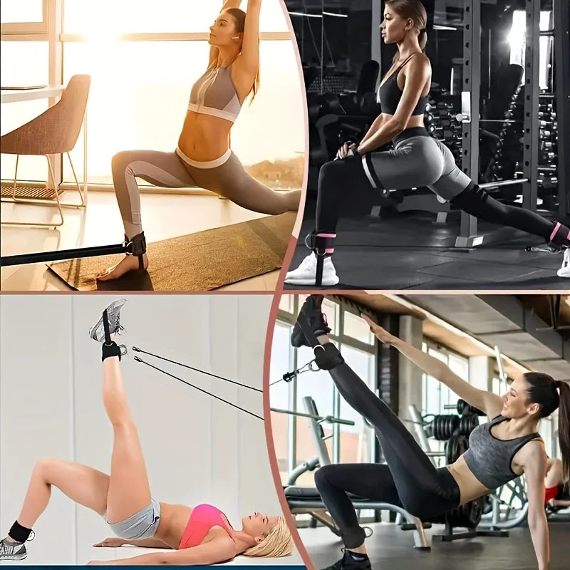 Adjustable Ankle Straps for Cable Machines – 2pcs Gym Cuffs Ankle Strap Cuffs PLUSH