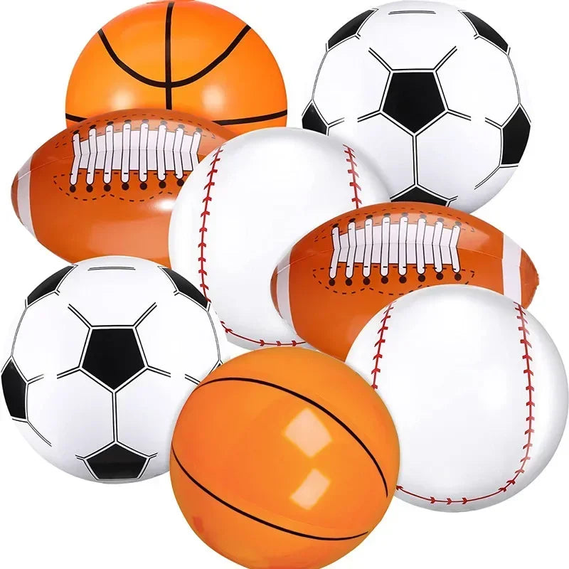 Inflatable Sports Beach Balls 24-Pack – Kids Pool & Beach Toy Inflatable Beach Toy PLUSH