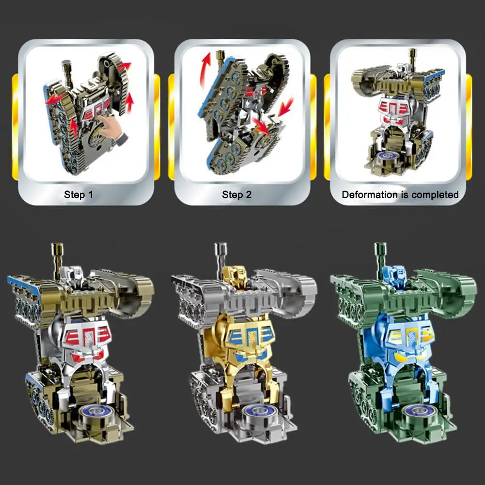 Fingertip Gyroscope Tank Deformation Robot Mini Spinning Toy Transforming Fidget Toy PLUSH