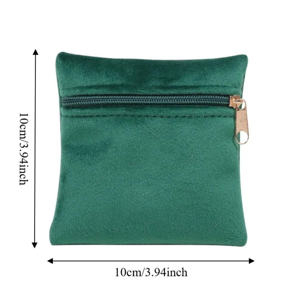 Velvet Zipper Jewelry Pouch | Soft Flannelette Storage Bag Jewelry Storage Pouch PLUSH