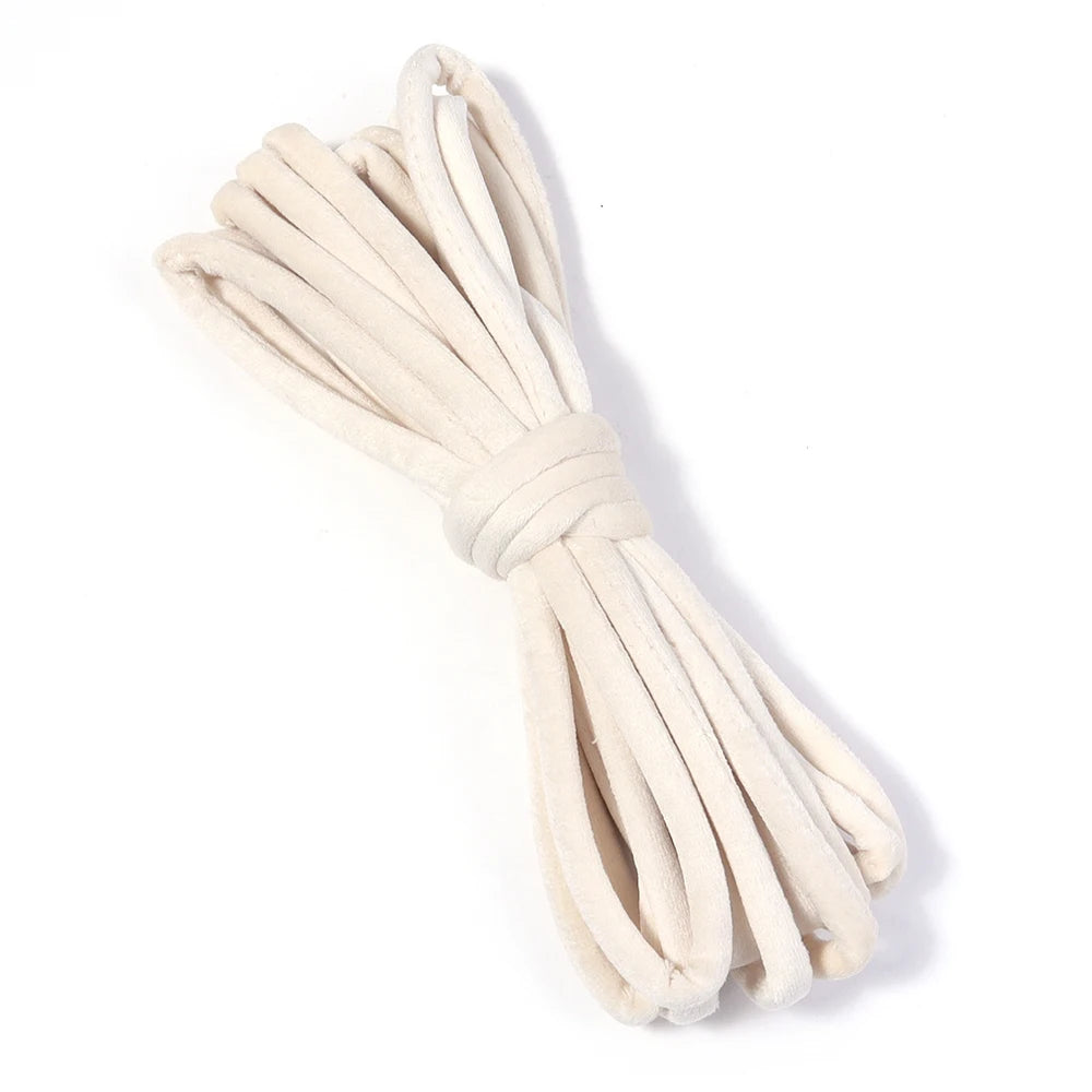 5 Yards Velvet Yarn Rope – Soft Thick DIY Choker Craft Material Velvet Craft Yarn PLUSH beige