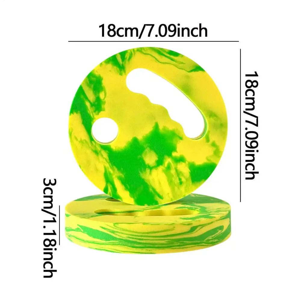 Swimming Hand Paddles 2pcs – Pool Water Exercise Discs Swim Training Paddles PLUSH Fluorescent Green