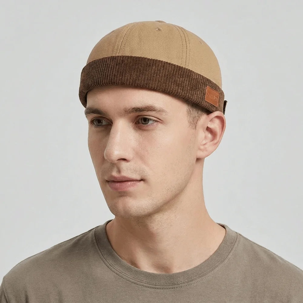 Corduroy Brimless Dome Cap – Adjustable Landlord Hat Brimless Dome Cap PLUSH