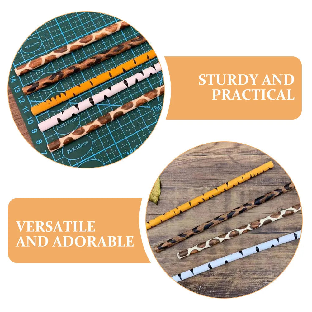 Animal Print Pencils 12 Pack – Giraffe Zebra Leopard Kids Set Kids Novelty Pencils PLUSH