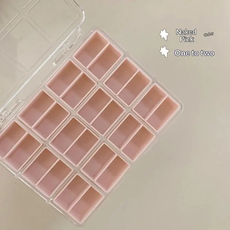 Nail Accessories Storage Box – 24/36/48 Grid Transparent Organizer Nail Accessories Organizer PLUSH 1 Light pink