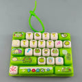 Mini Keyboard Keychain 26-Key Colorful Mechanical Pendant Novelty Keychain Pendant PLUSH Green