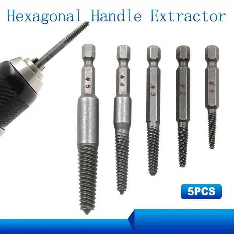 10pc Hex Shank Screw Extractor Set for Electric Drills Screw Extractor Set PLUSH