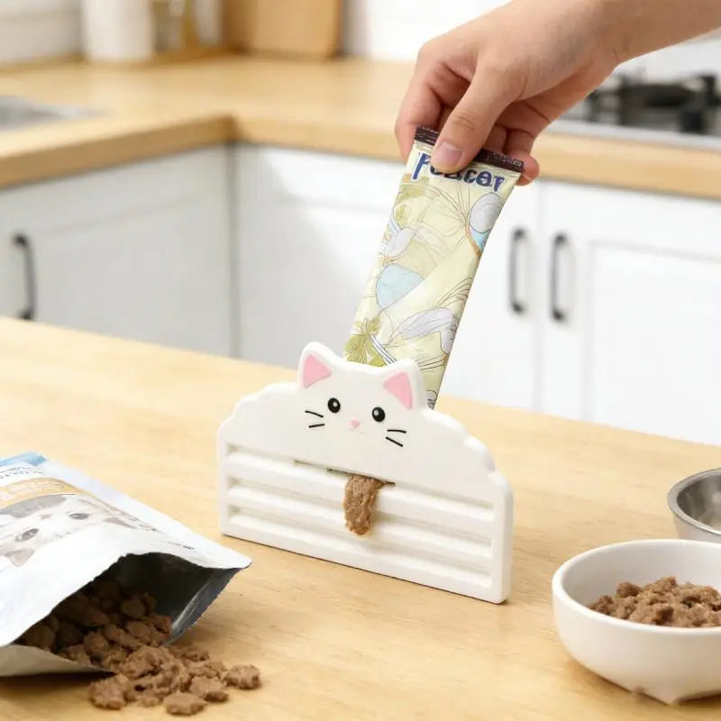 Cat Food Squeeze Feeder Spoon – Pet Treat Dispenser Tool Pet Treat Dispenser PLUSH