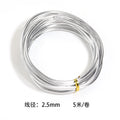 Silver Anodized Aluminum Wire Coil – DIY Jewelry & Crafts Jewelry Craft Wire PLUSH 2.5mm 5meters