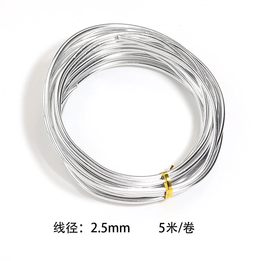 Silver Anodized Aluminum Wire Coil – DIY Jewelry & Crafts Jewelry Craft Wire PLUSH 2.5mm 5meters