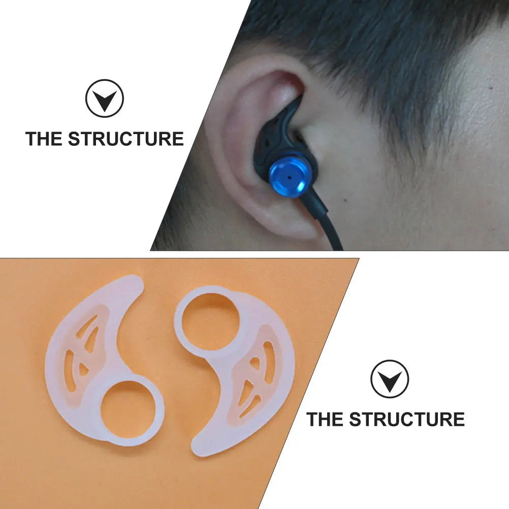 10 Pairs Silicone Ear Hooks for Earphones – Anti-Slip Sport Earphone Ear Hooks PLUSH