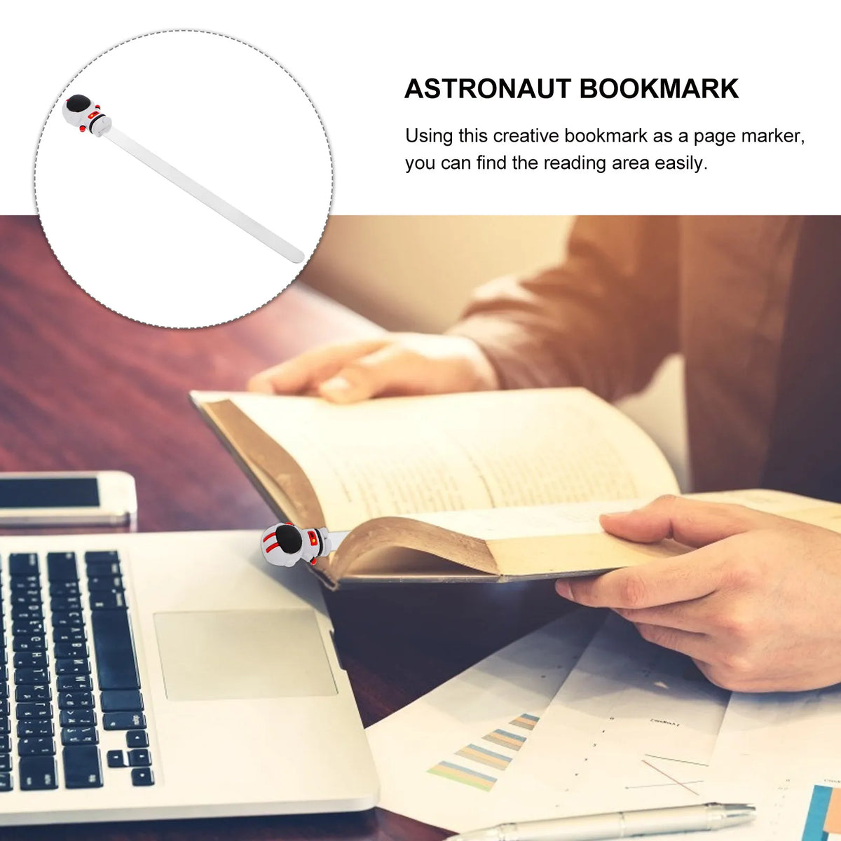 Astronaut Bookmark – Cute Cartoon Page Marker for Students Novelty Bookmark PLUSH