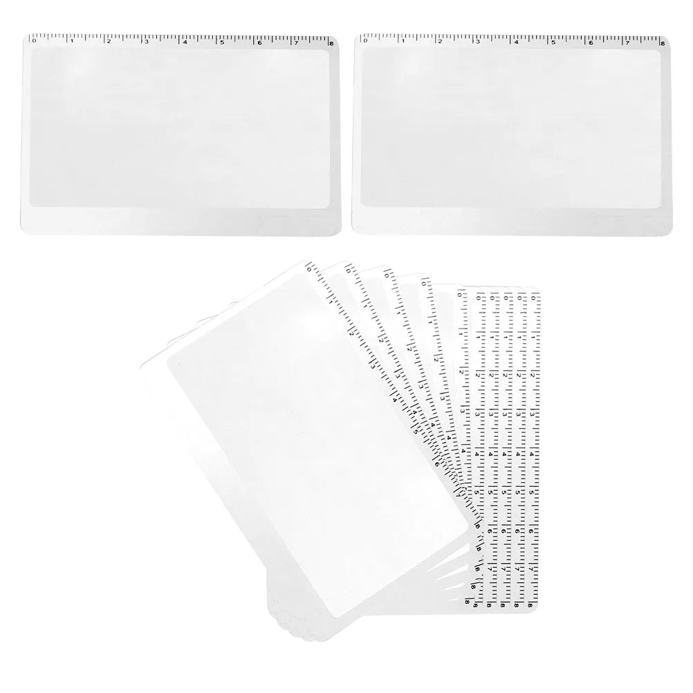 12pcs Ultrathin Magnifying Bookmark Ruler | Portable Card Magnifier Magnifying Bookmark Ruler PLUSH Default Title