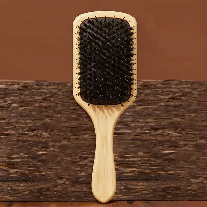 Boar Bristle Hair Brush – Bamboo Handle, All Hair Types Boar Bristle Hair Brush PLUSH Bristle comb