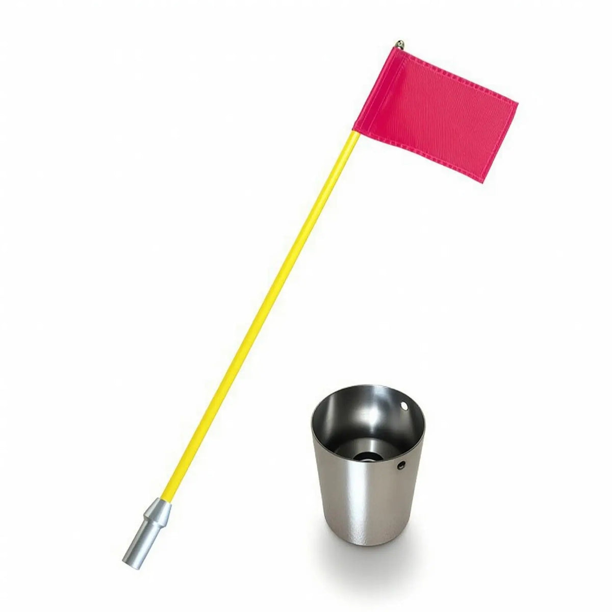 Golf Flag Pole with Stainless Steel Cup – Yard Practice Set Golf Practice Set PLUSH