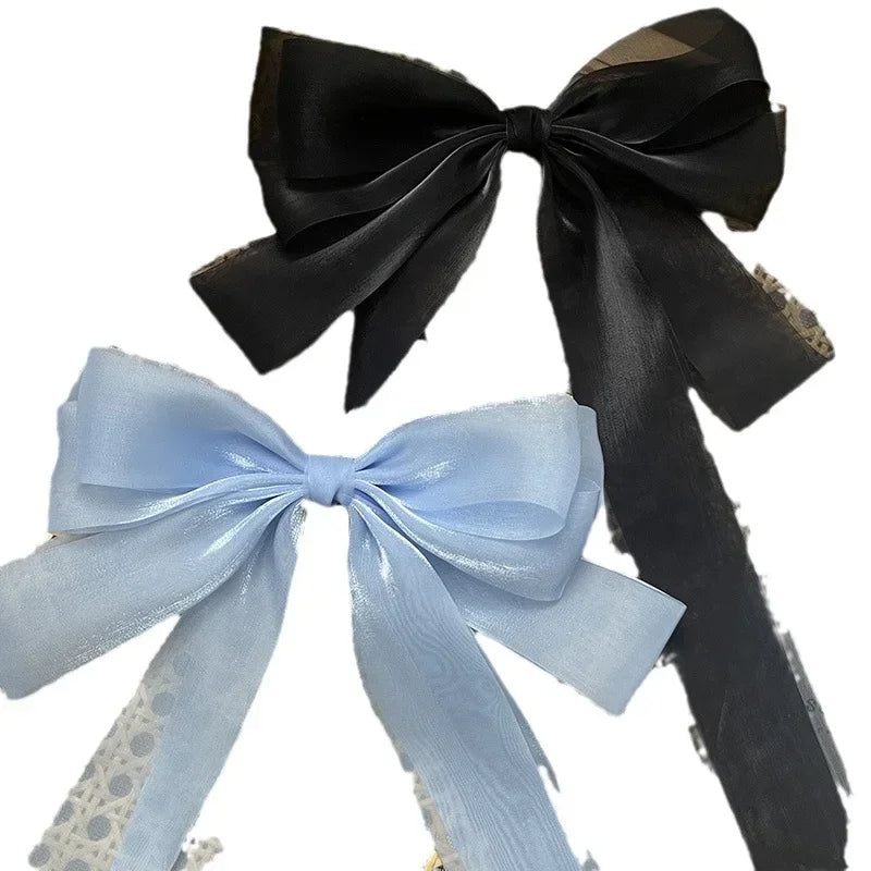 Ribbon Bow Hair Clips – Elegant Barrettes for Women & Girls Ribbon Bow Barrette PLUSH