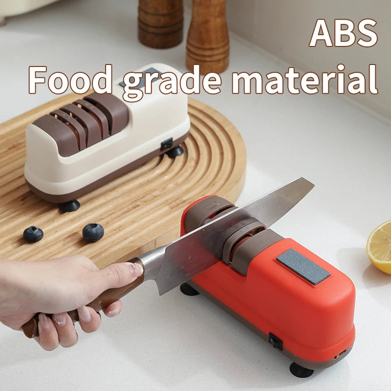 Electric Knife Sharpener – Automatic Multi-Function Kitchen Tool Electric Knife Sharpener PLUSH