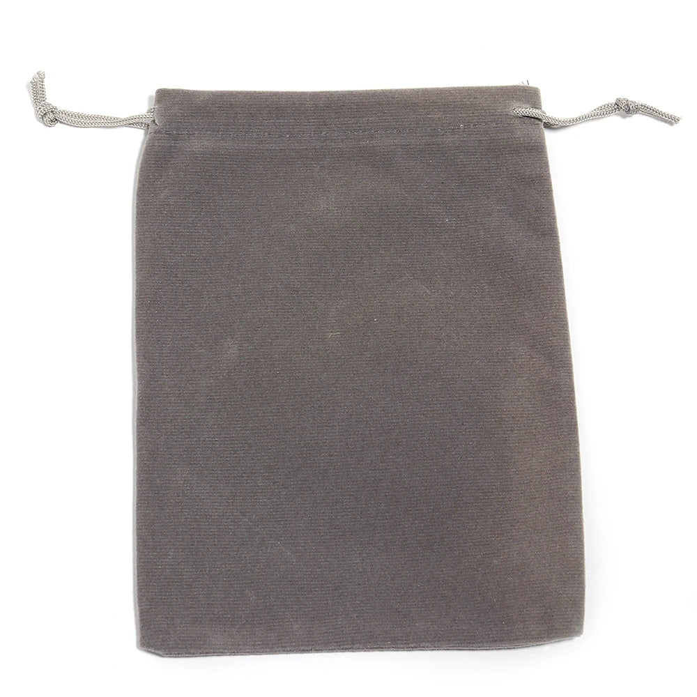 Velvet Drawstring Jewelry Pouches Gift Bags 5-10pcs Jewelry Packaging Pouch PLUSH Grey 7x9mm 10pcs