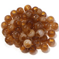 50pcs Acrylic Imitation Jade Dual Color Big Hole Spacer Beads Acrylic Spacer Beads PLUSH Light Clear Coffee