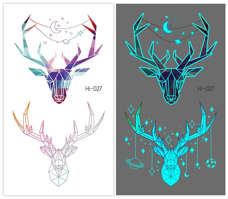 Luminous Butterfly Temporary Tattoo Stickers – Glow Body Art