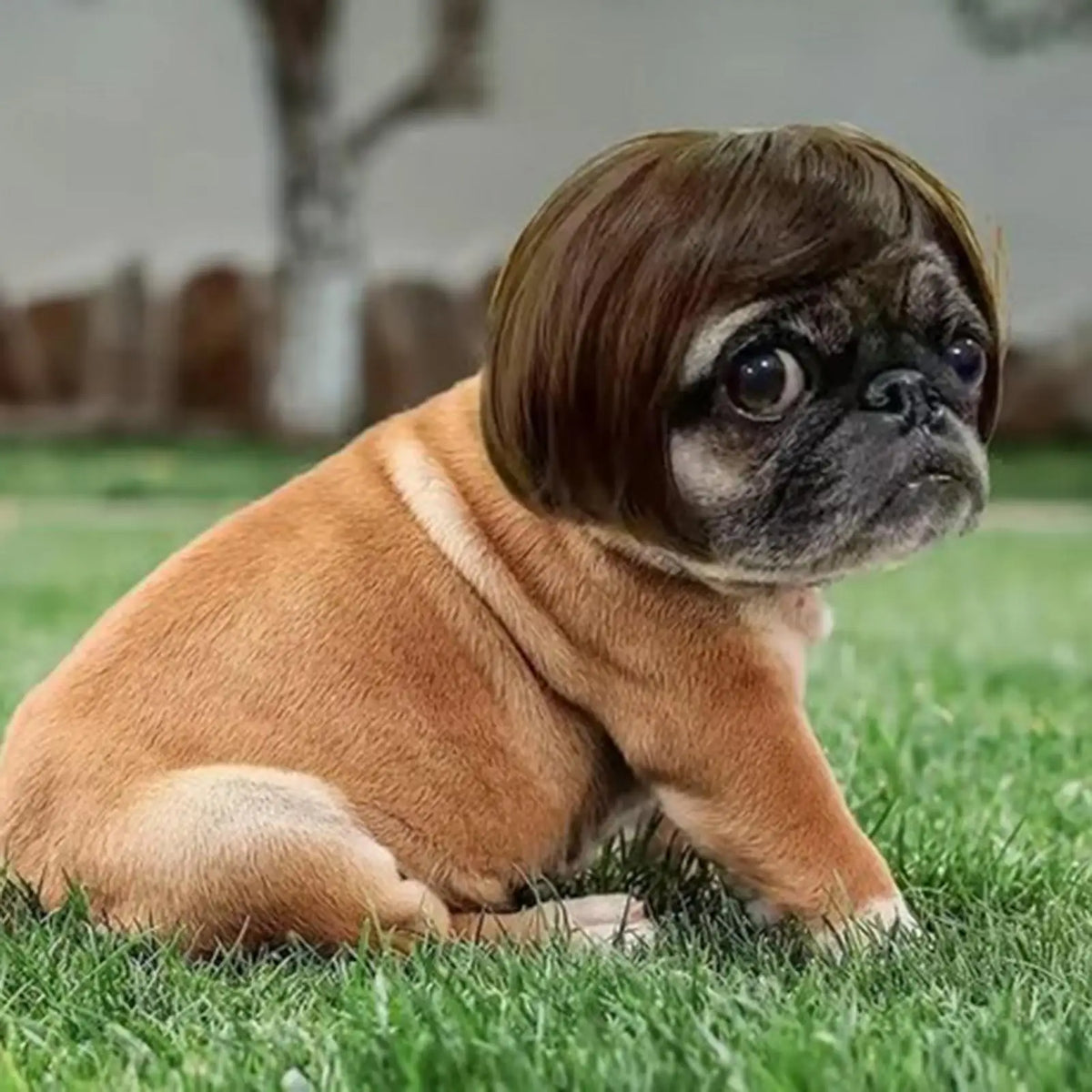 Funny Pet Wig for Dogs & Cats – DIY Halloween Costume Wig Pet Costume Wig PLUSH