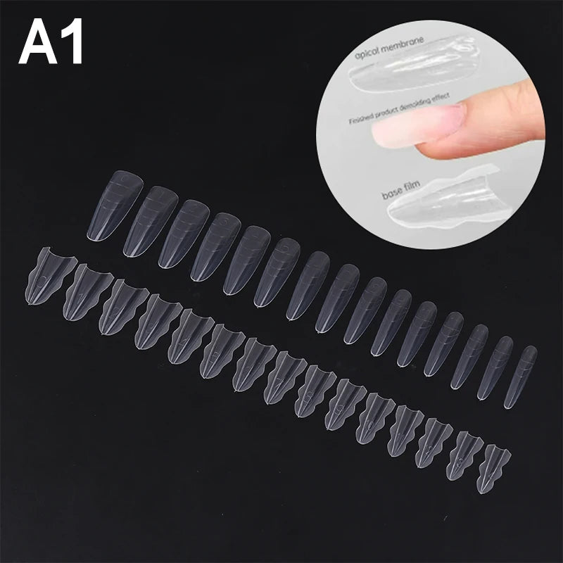 60pcs Nail Dual Forms – Gel & Acrylic Extension Guides Nail Extension Forms PLUSH A1
