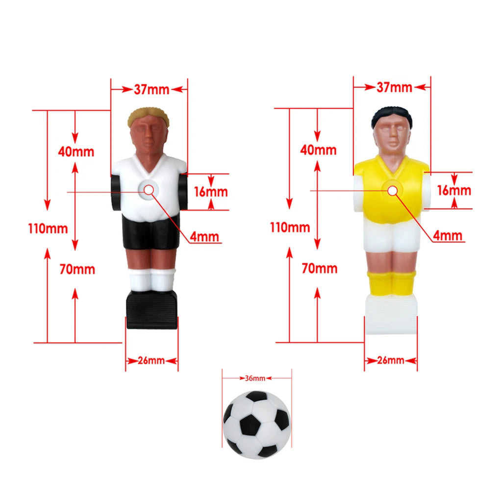 22pcs Foosball Men Replacement Set with Ball – Resin & Plastic Foosball Replacement Parts PLUSH