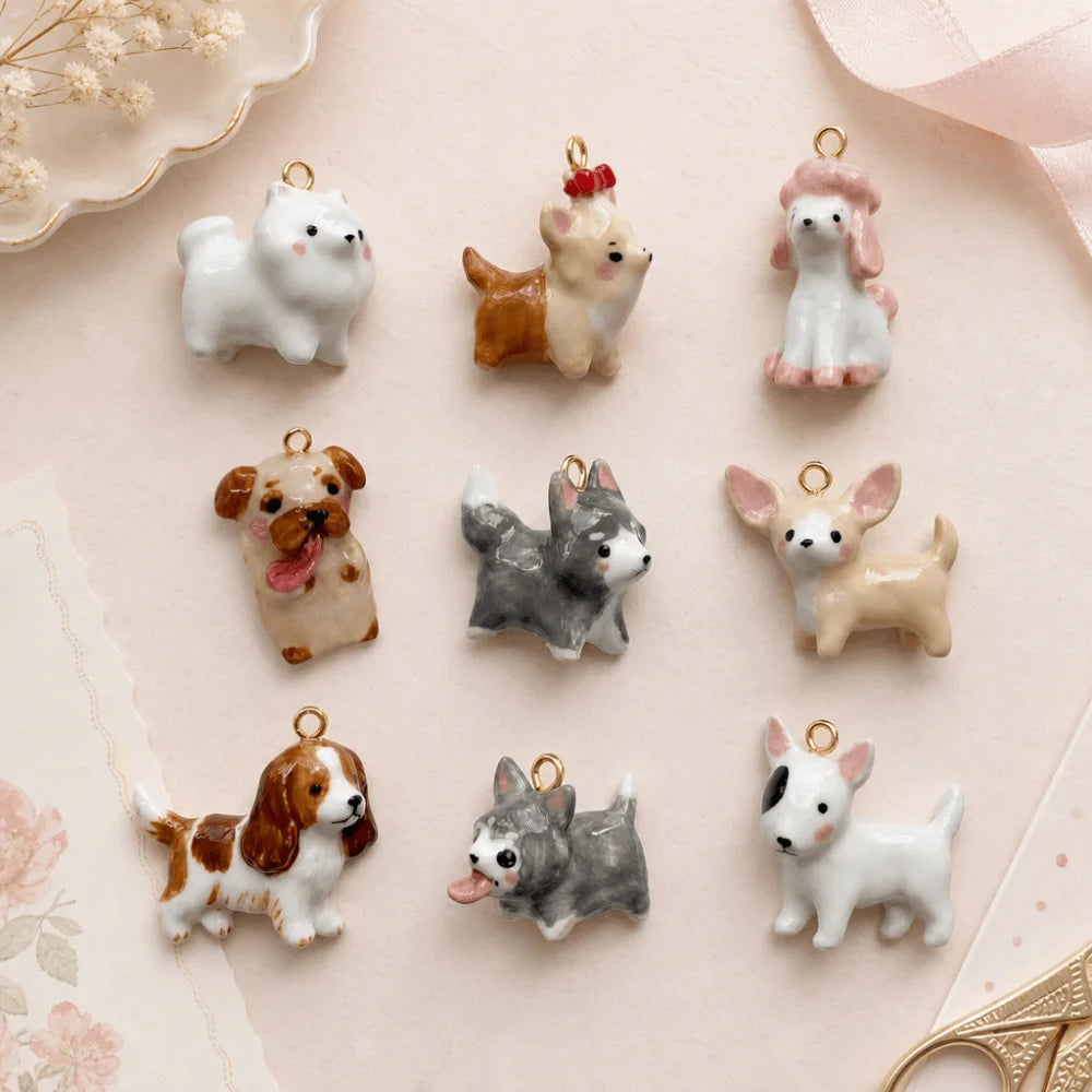 Cute Enamel Dog Breed Pendant – Shih Tzu, Beagle & More Enamel Dog Pendant PLUSH