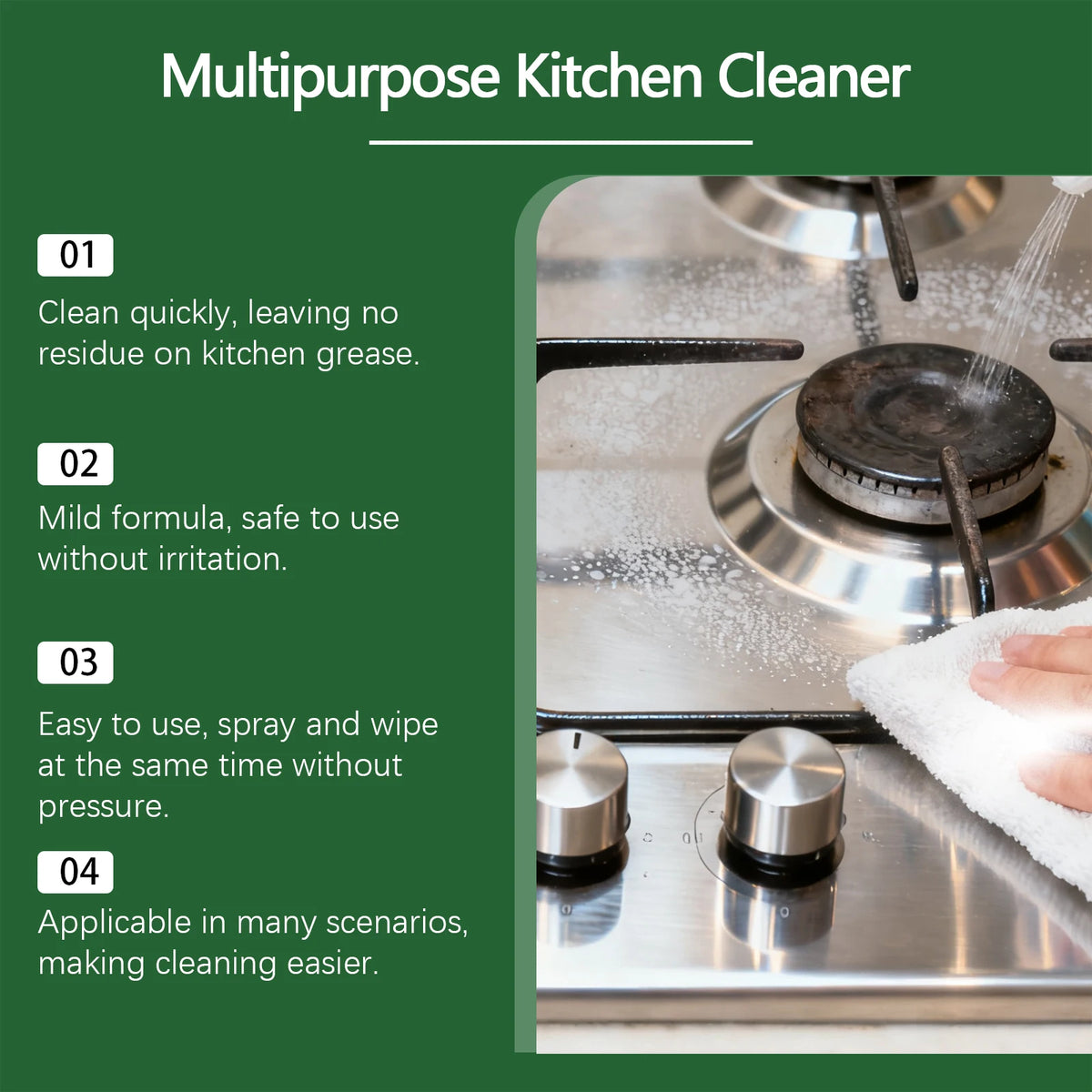 Jue-Fish Kitchen Grease Cleaner Spray | Multi-Surface Degreaser Kitchen Degreaser Spray PLUSH