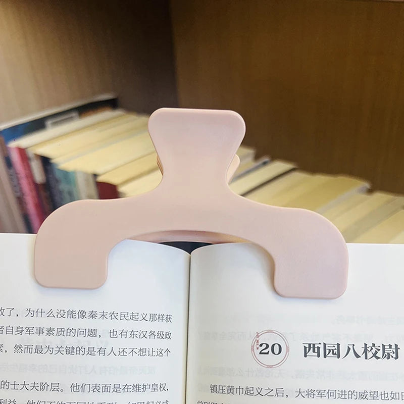 Frosted Transparent Book Page Clip – Kawaii Desk Note Holder Book Page Clip PLUSH A5