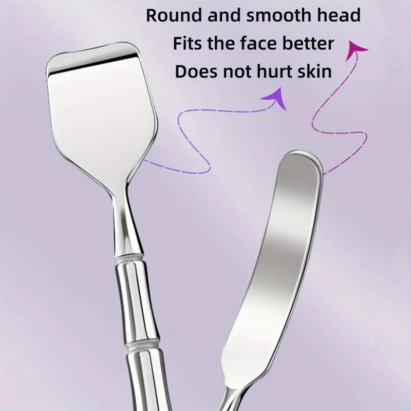 Stainless Steel Blackhead Shovel Tool Set – Double-Headed Skin Care Tool PLUSH