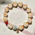 Lucky Cat Bodhi Bead Bracelet – Y2K Unisex Fortune Jewelry Beaded Strand Bracelet PLUSH Lucky Cat