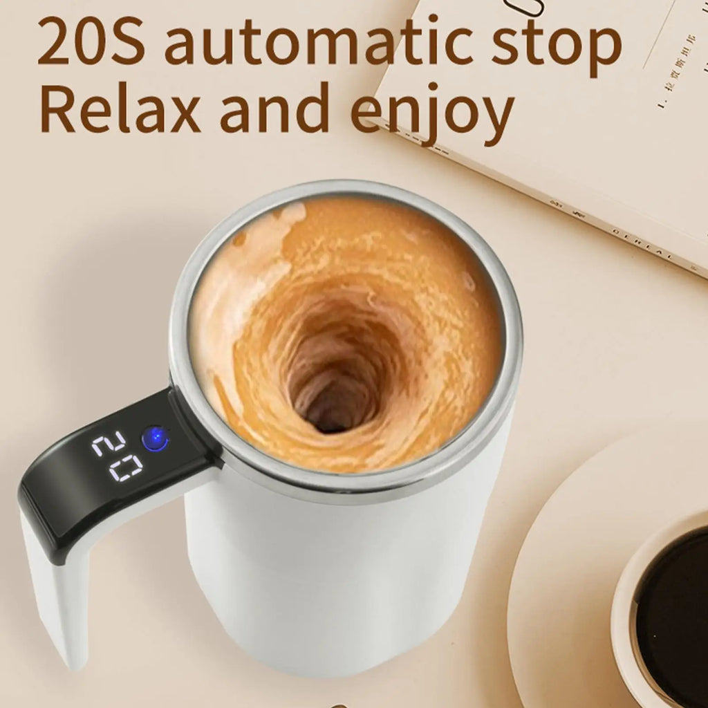 Electric Self Stirring Coffee Mug with LCD Thermometer 380ml Self Stirring Mug PLUSH