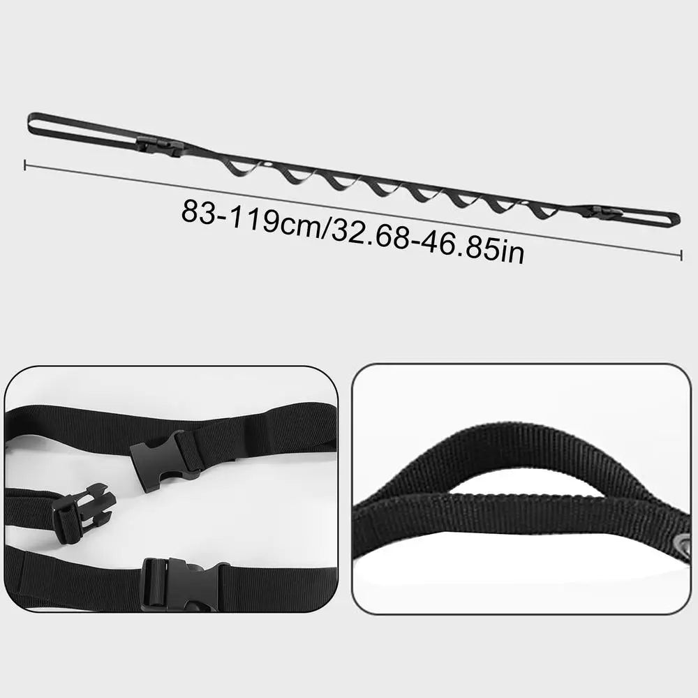 Portable Car Clothesline Hanger – Adjustable Travel Rope Car Travel Organizer PLUSH Black 1PC