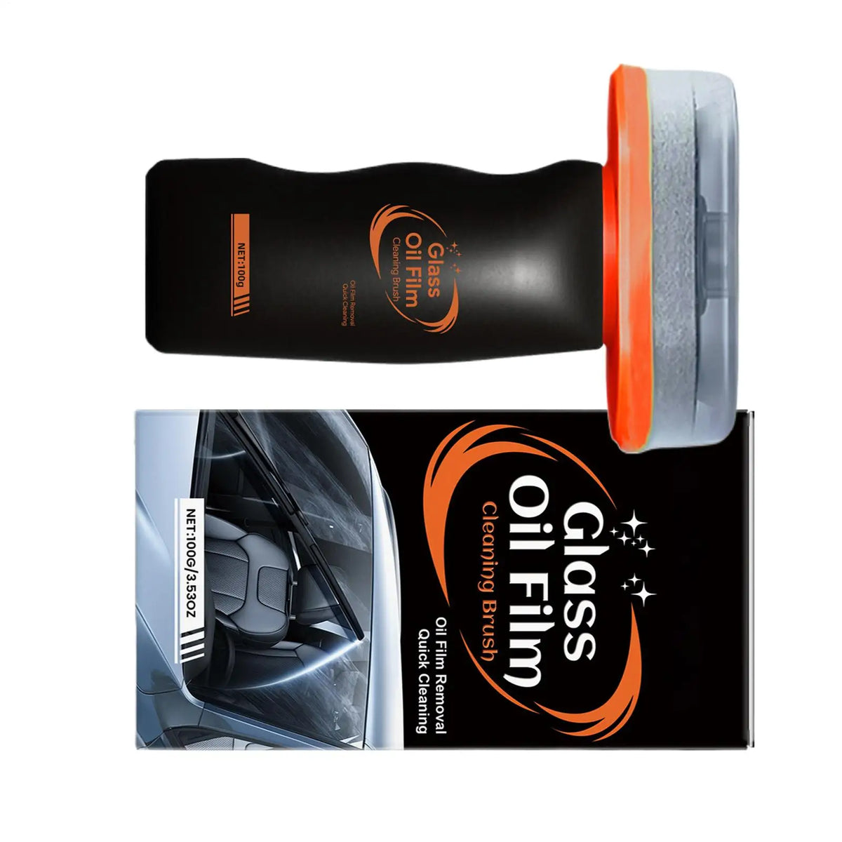 Car Windshield Oil Film Remover Cleaning Brush – Anti-Rain Car Glass Cleaner PLUSH