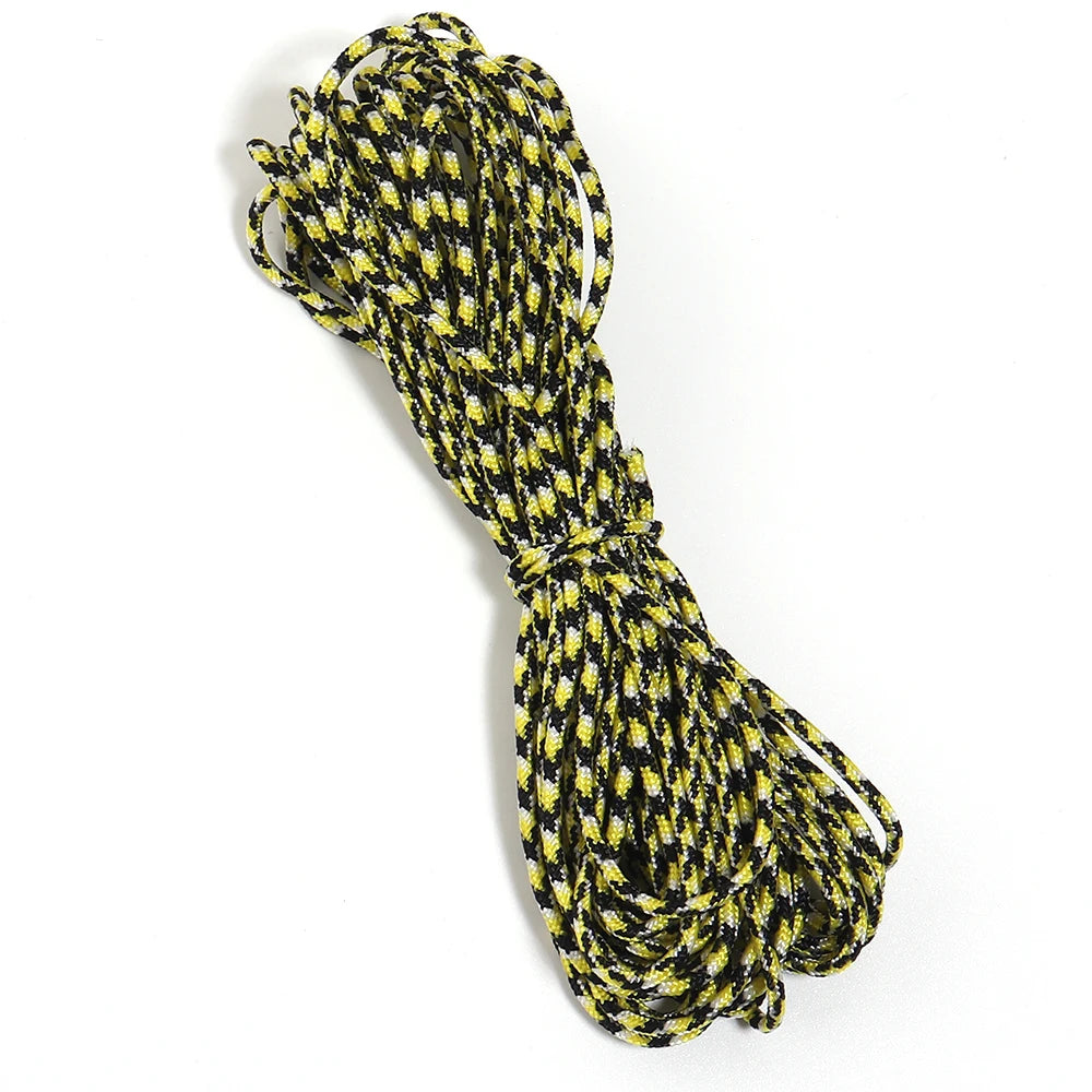 10 Yards 2mm Camouflage Polyester Braided Paracord DIY Cord Braided Paracord Rope PLUSH yellow black