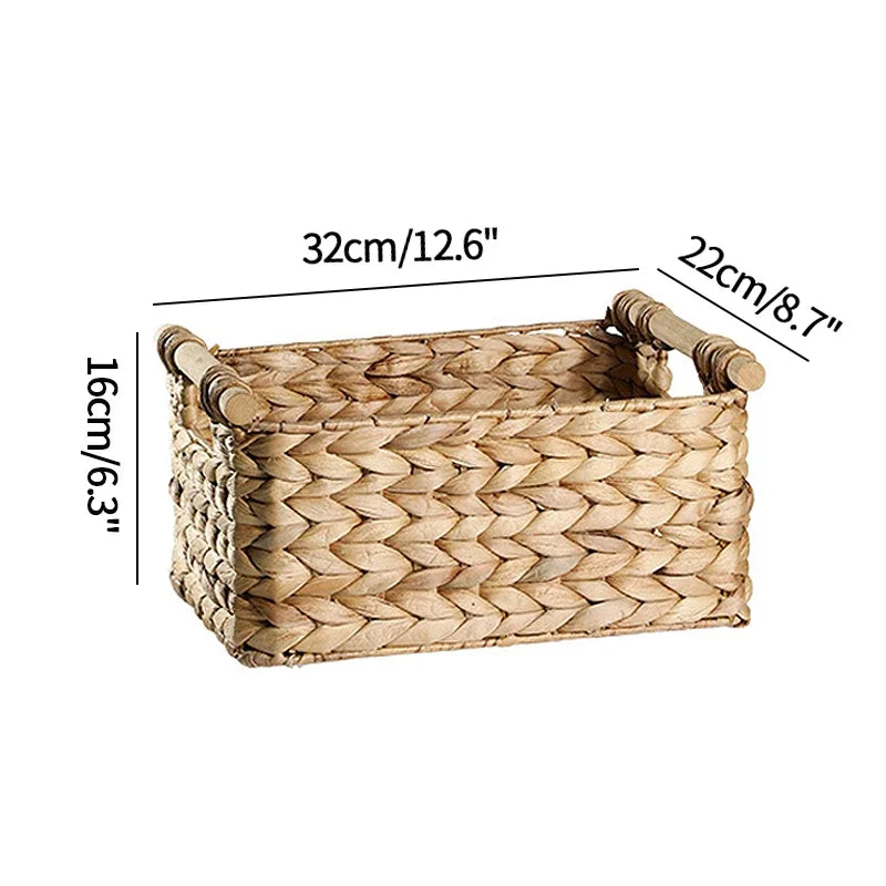 Woven Cucurbita Storage Basket with Handle – S/M/L Woven Storage Basket PLUSH storage basket M