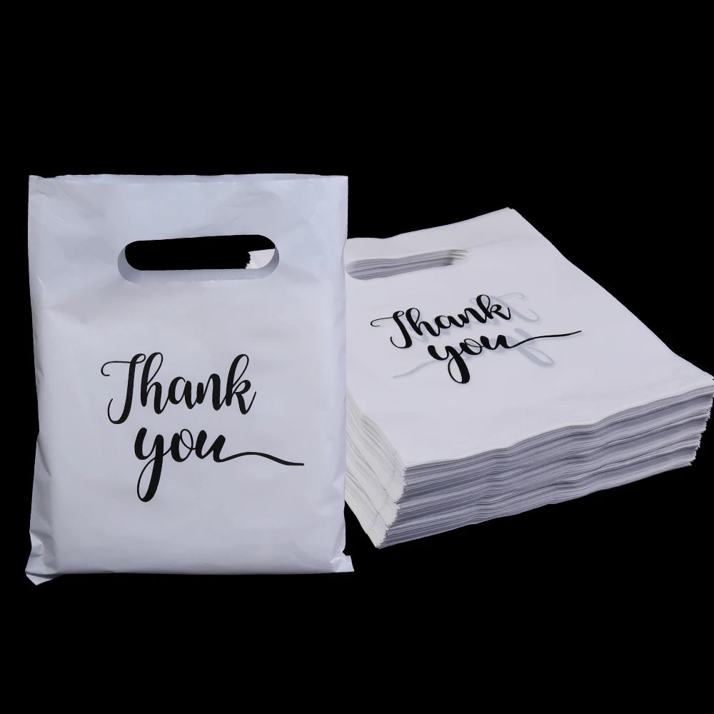 20pcs Thank You Plastic Shopping Bags – Jewelry & Gift Packaging Retail Packaging Bags PLUSH