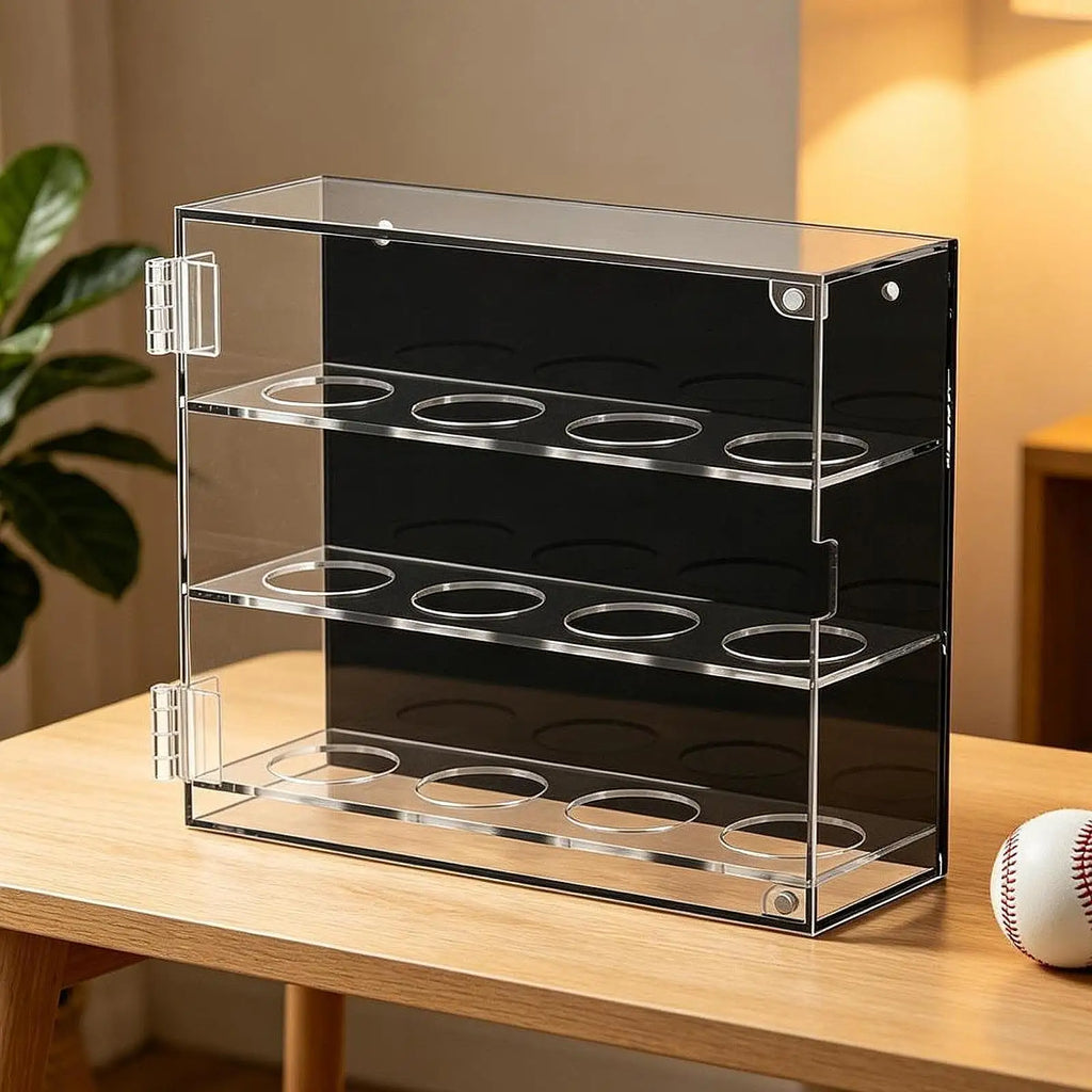 Clear Acrylic Golf Ball Display Case – Holds 12 Balls Ball Display Case PLUSH