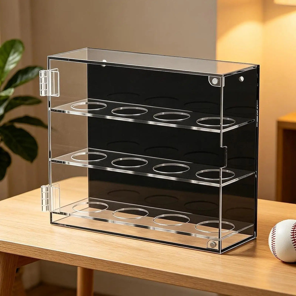Clear Acrylic Golf Ball Display Case – Holds 12 Balls Ball Display Case PLUSH