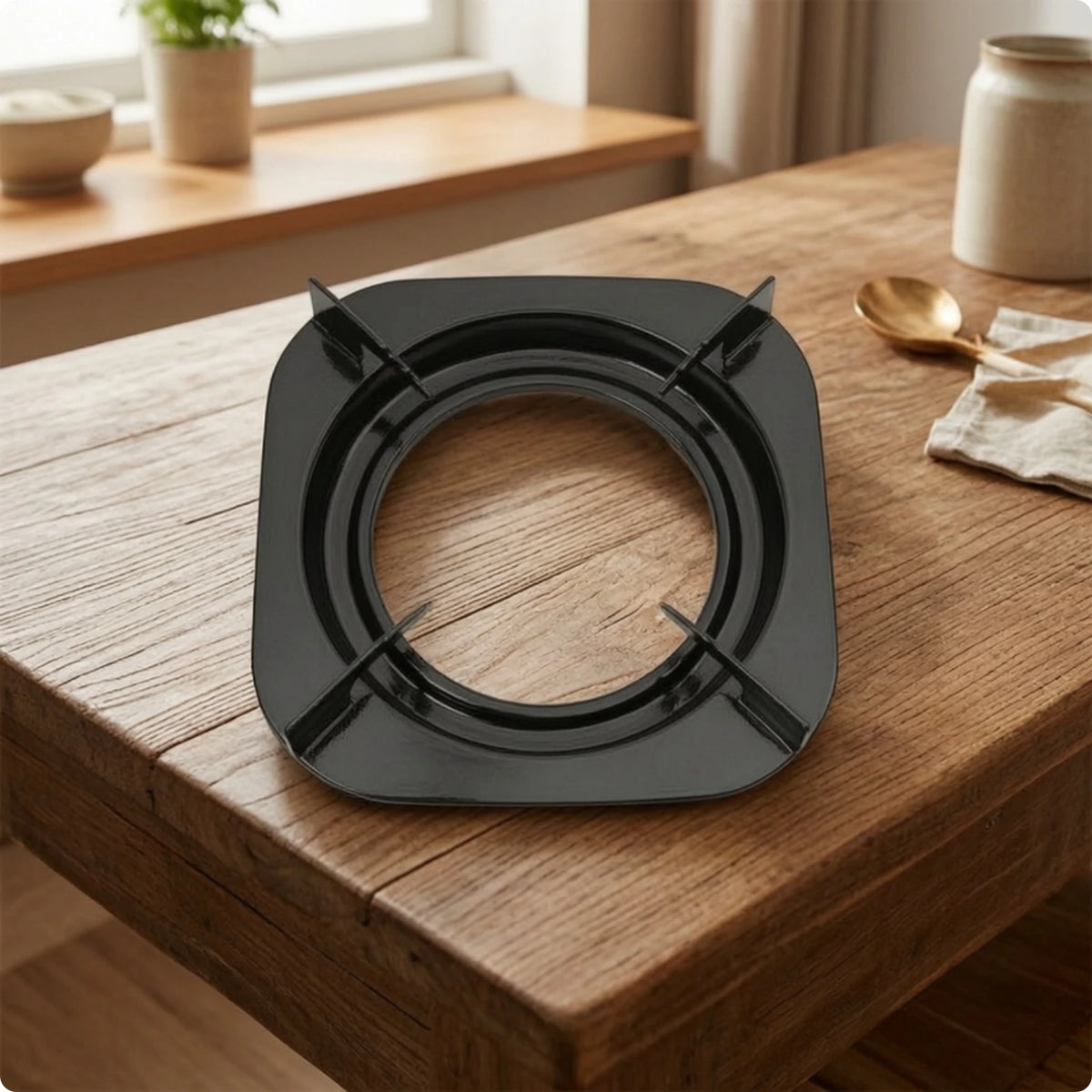 Heavy-Duty Iron Cooktop Burner Stand with Square Frame Burner Stand Rack PLUSH 225