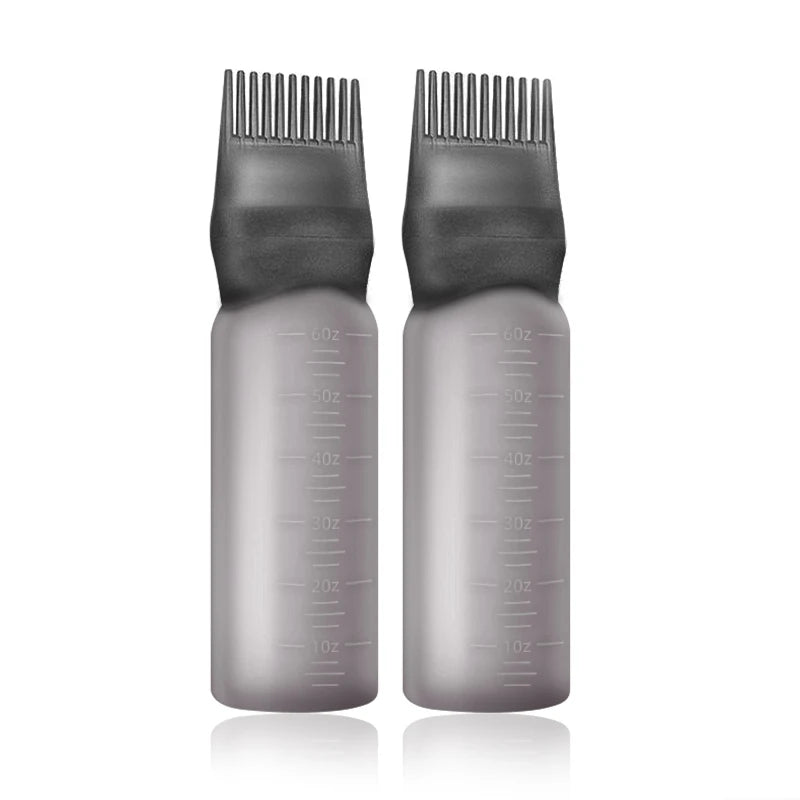 Scalp Oil Applicator Spray Bottle & Massage Comb Set 2/3pcs Scalp Care Applicator PLUSH 2pcs Black
