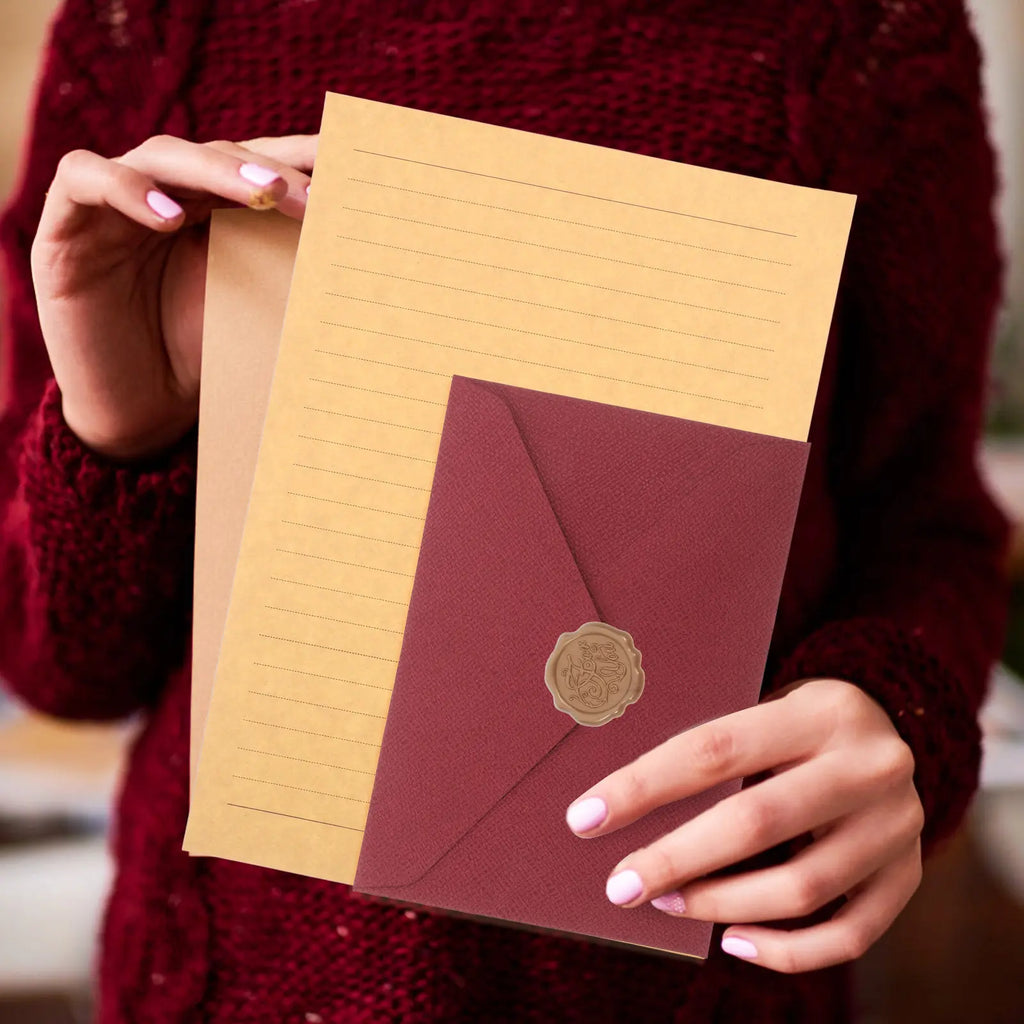 Elegant Paper Envelope & Letter Set – 2 Sets Invitation Kit Stationery Envelope Set PLUSH
