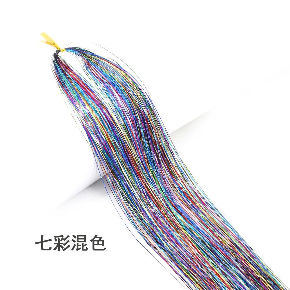 Hair Tinsel Kit – Glitter Rainbow Sparkle Extensions 94cm Hair Tinsel Extensions PLUSH 16
