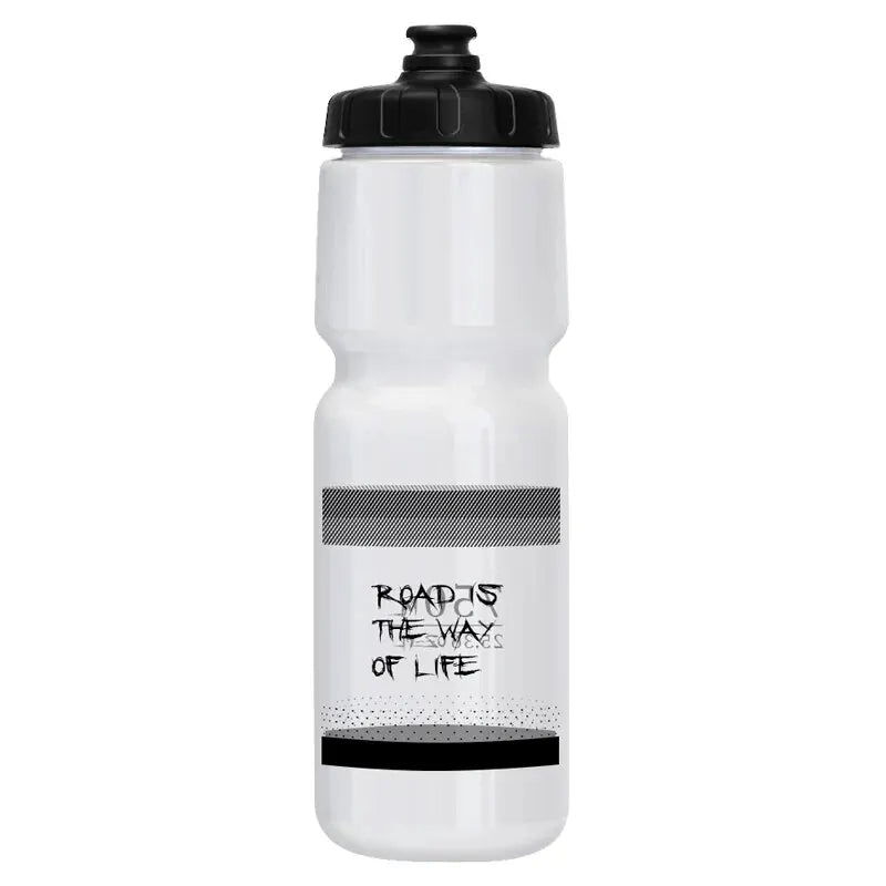 RIDERACE 750ml Squeeze Cycling Water Bottle – PP5 Plastic Sports Water Bottle PLUSH White